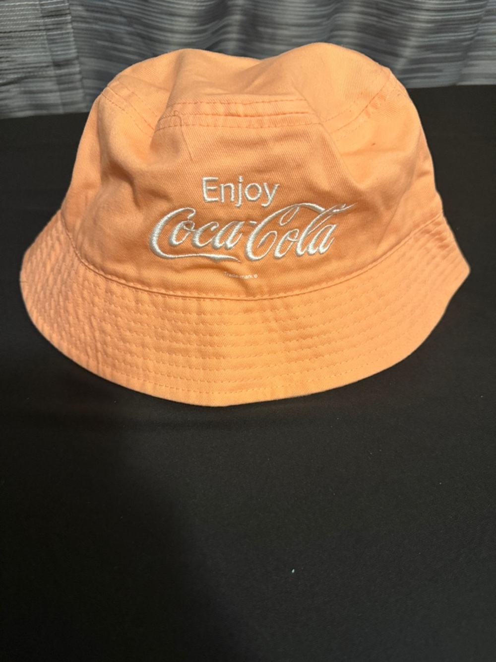 Coca Cola Kids Orange Bucket Hat with White Embroidered Logo